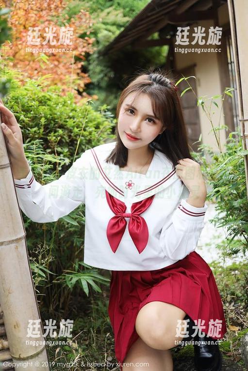 美媛馆 - 皮衣的艾然Airan在原图和套图间游走，宛如时光里的小精灵